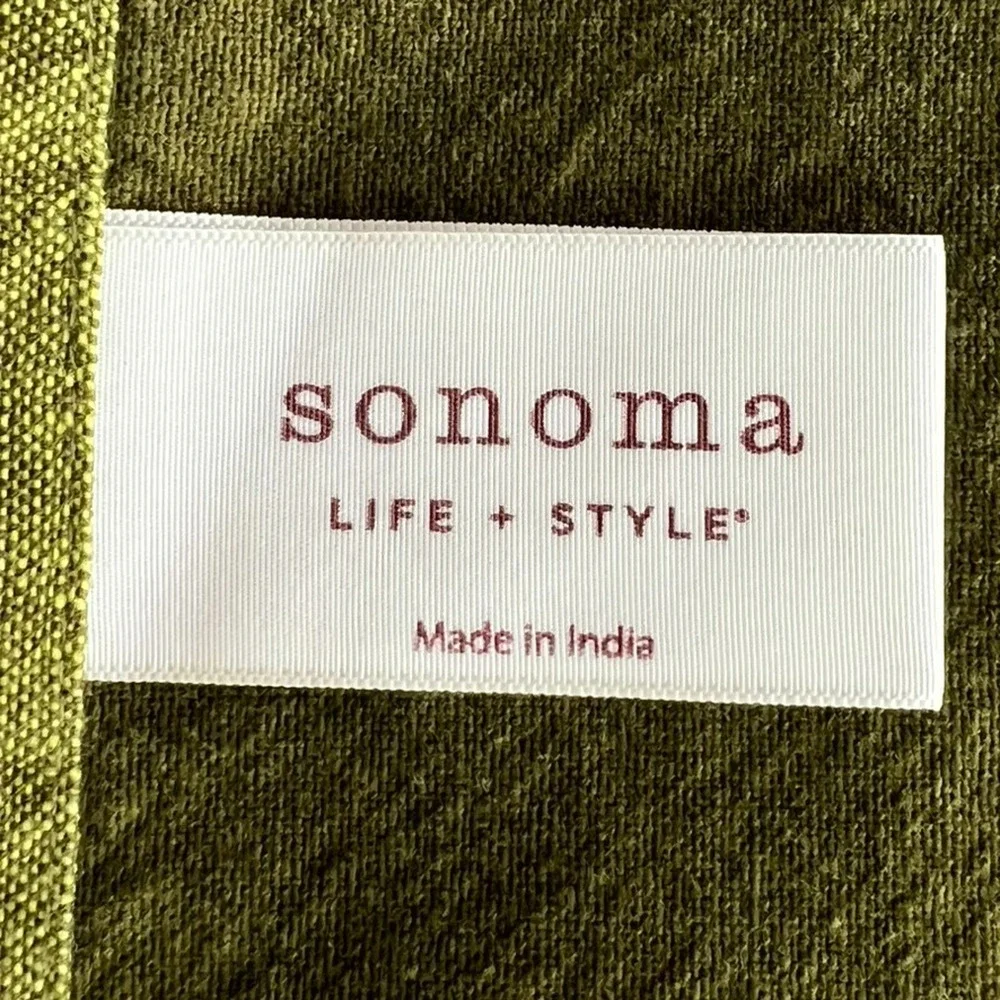 Sonoma Life+Style Solid Cotton Napkins Set Of 4 Olive Green Color